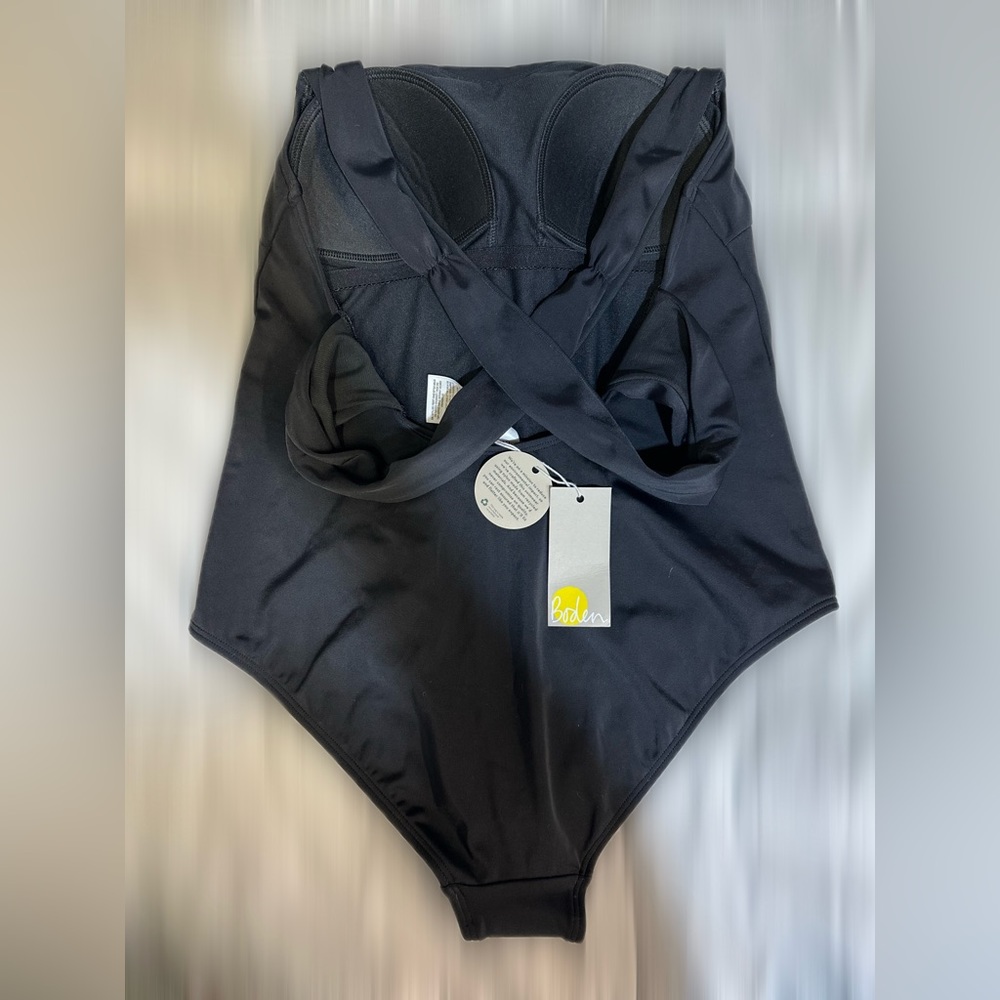 NWT New Boden Cross Strap Black Swimsuit!!! - Picture 2 of 6
